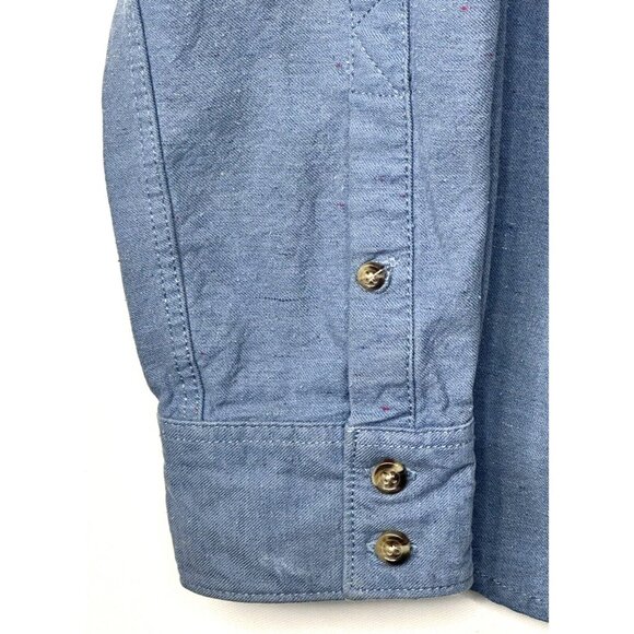 Vans Off The Wall Mens Shirt Button Up Classic Casual Pockets Chambray Medium - Picture 5 of 14
